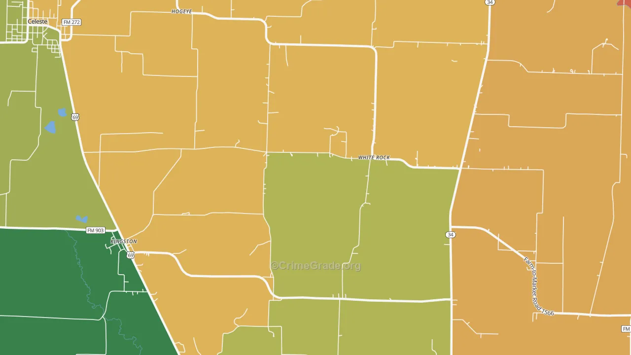White Rock, TX Map of Vandalism Rates
