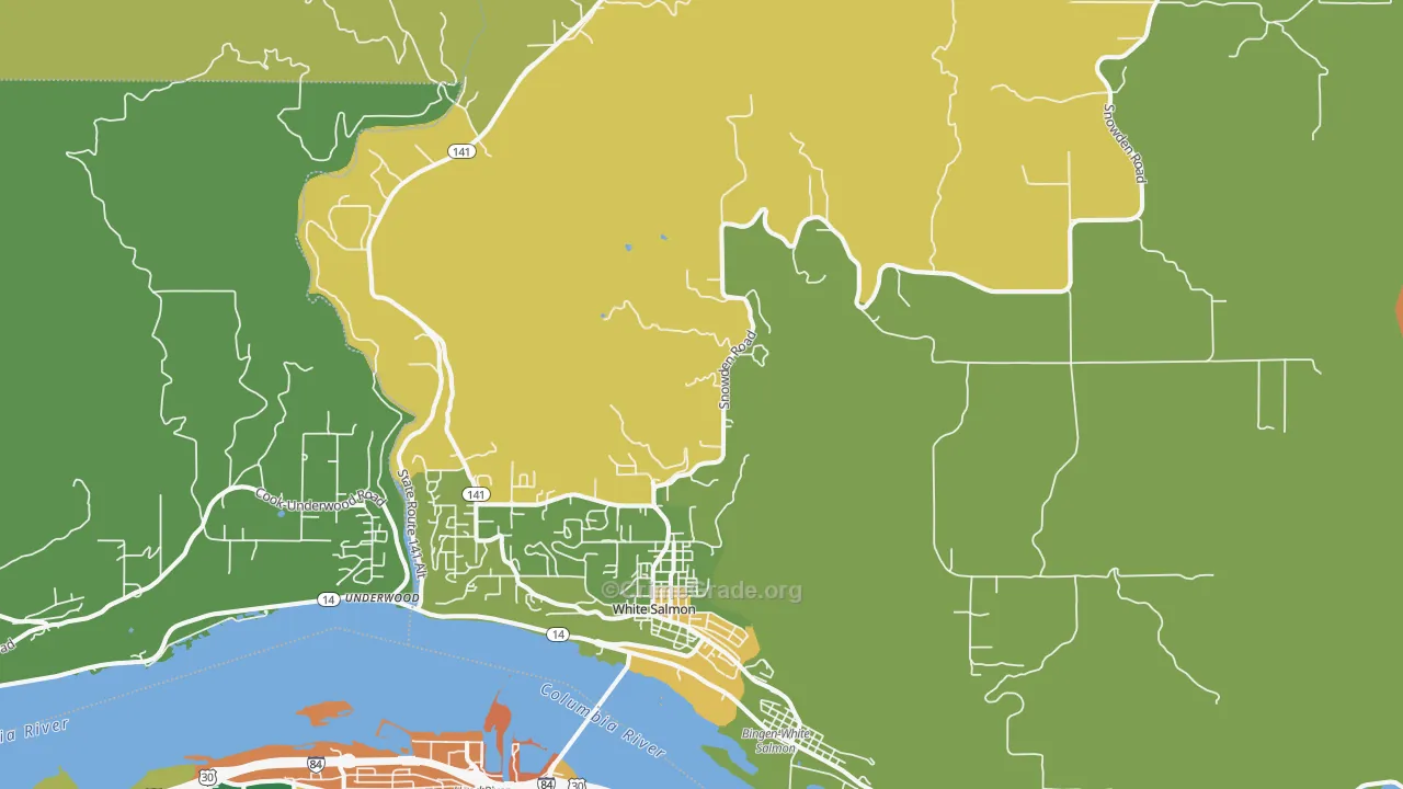 White Salmon, WA Map of Vandalism Rates