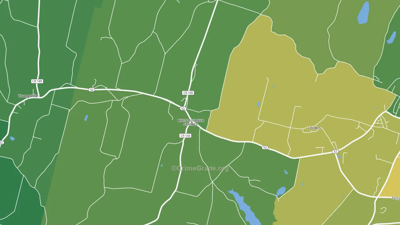 White Sulphur Springs, NY Map of Vandalism Rates