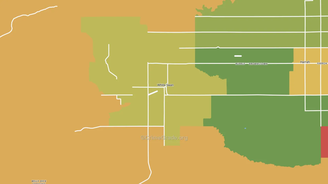 White Swan, WA Map of Vandalism Rates