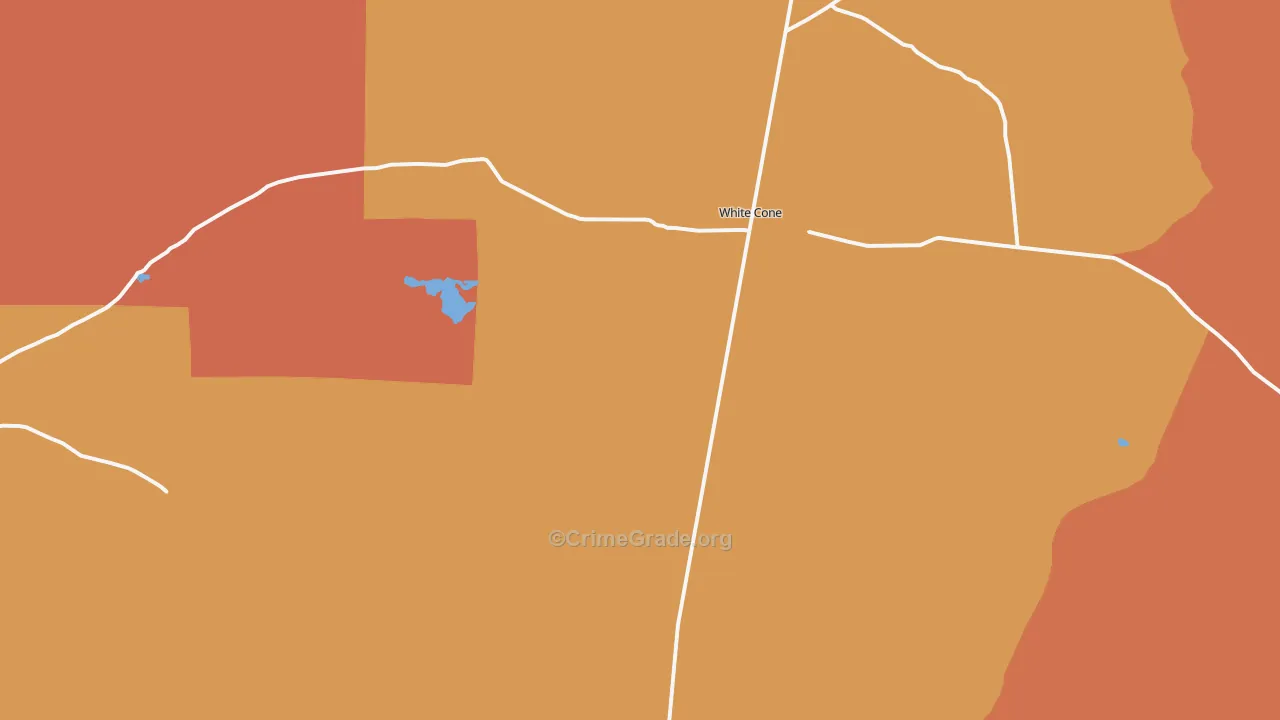 Whitecone, AZ Map of Vandalism Rates