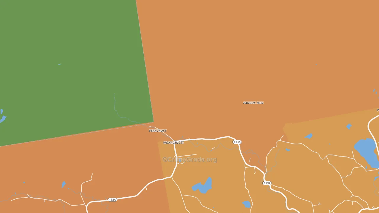 Whiteface, NH Map of Vandalism Rates