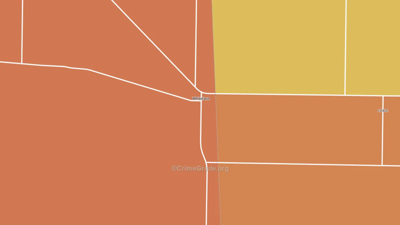 Whiteface, TX Map of Vandalism Rates
