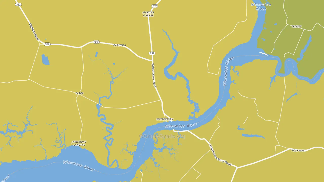 Whitehaven, MD Map of Vandalism Rates