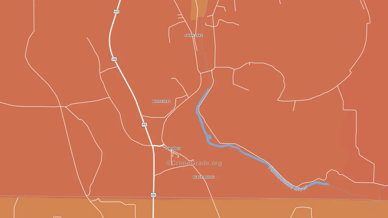 Whitehead, MS Map of Vandalism Rates