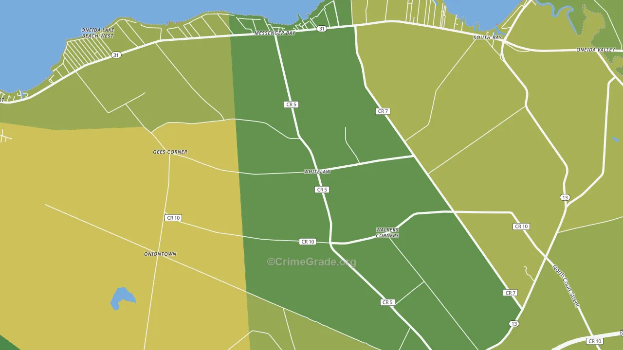 Whitelaw, NY Map of Vandalism Rates