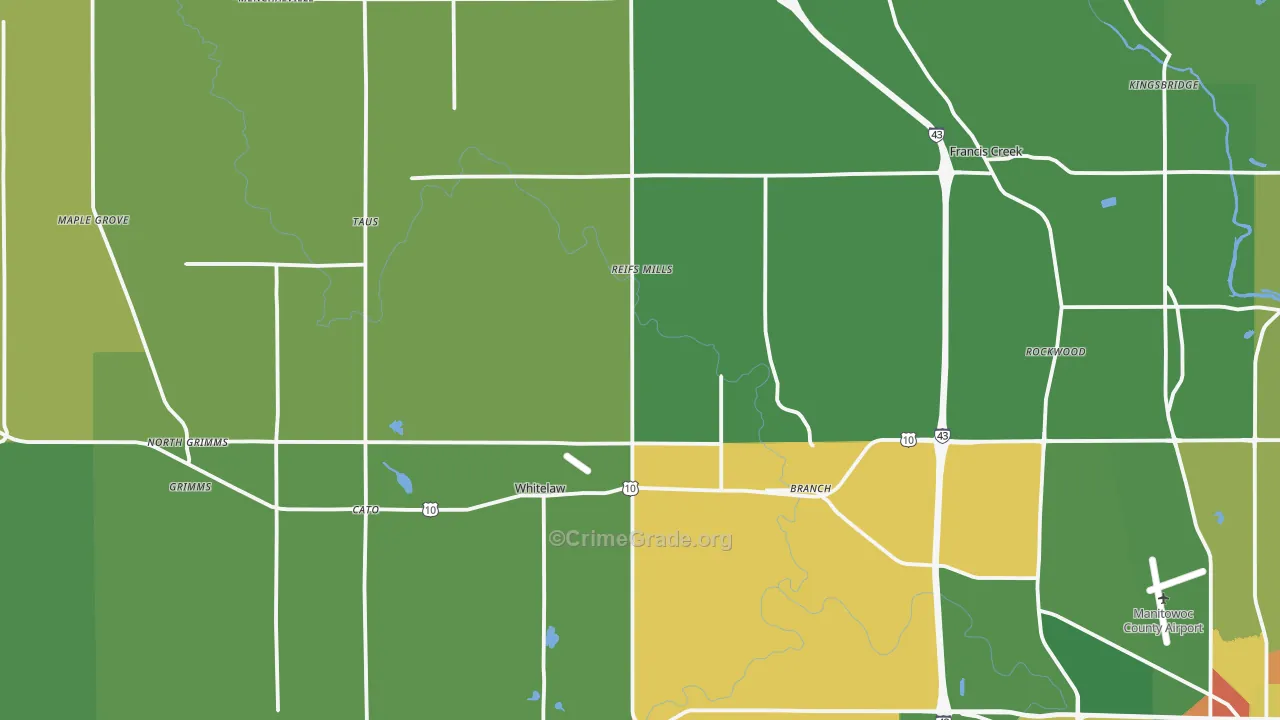Whitelaw, WI Map of Vandalism Rates