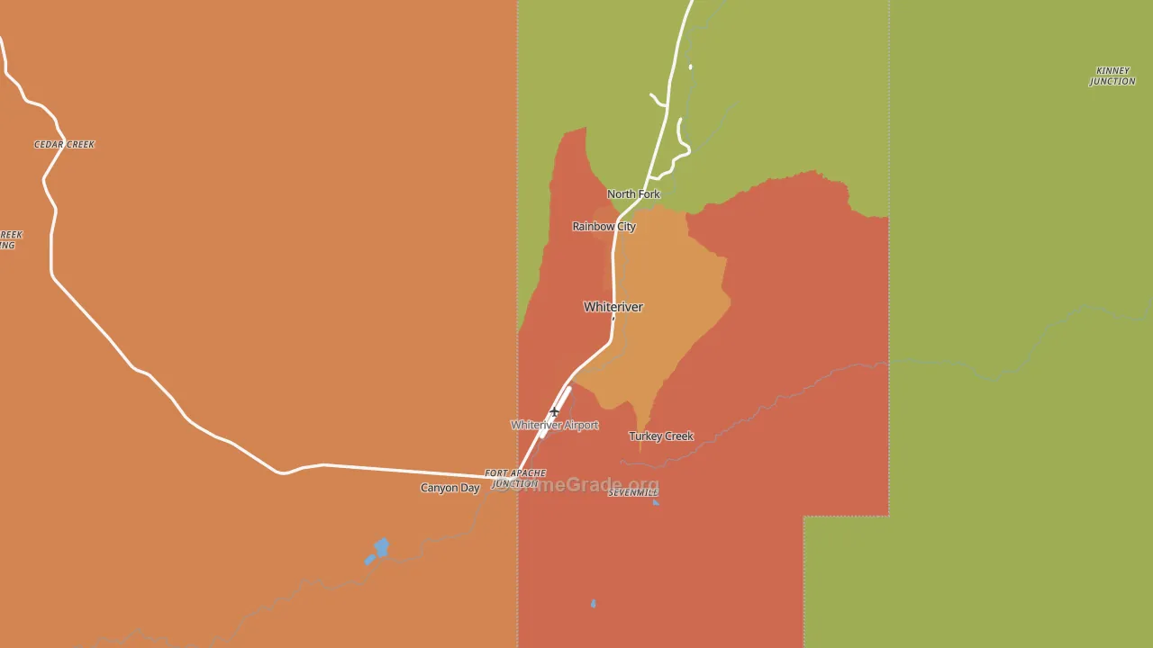 Whiteriver, AZ Map of Vandalism Rates