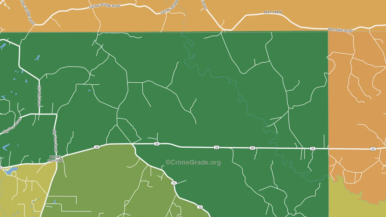 Whites Crossing, MS Map of Vandalism Rates