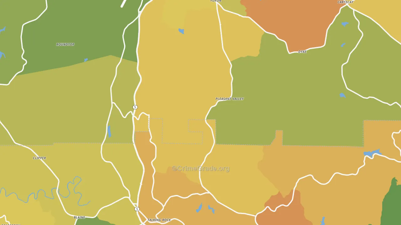 Whitestone, GA Map of Vandalism Rates