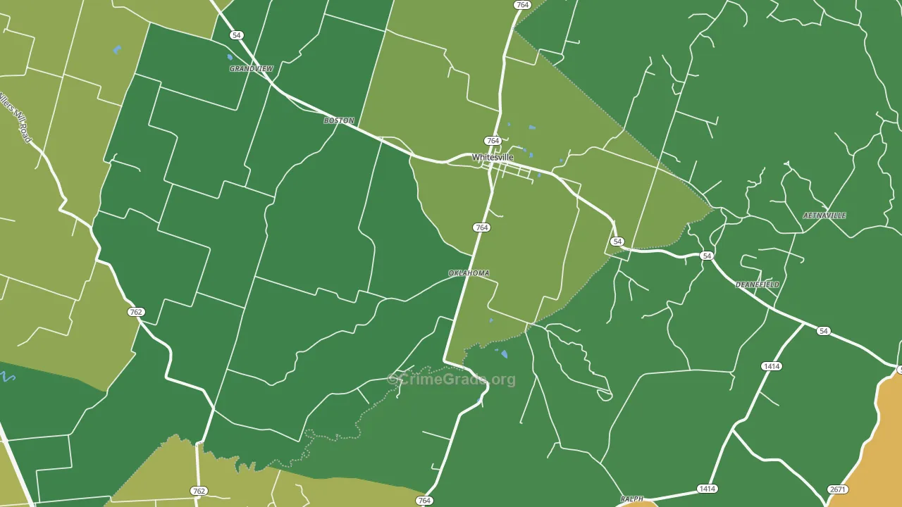 Whitesville, KY Map of Vandalism Rates