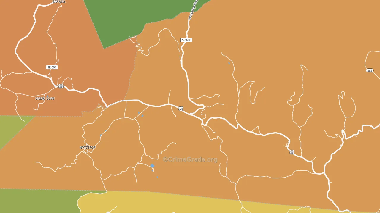 Whitetop, VA Map of Vandalism Rates