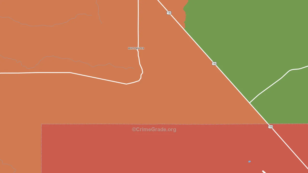 Whitewater, NM Map of Vandalism Rates