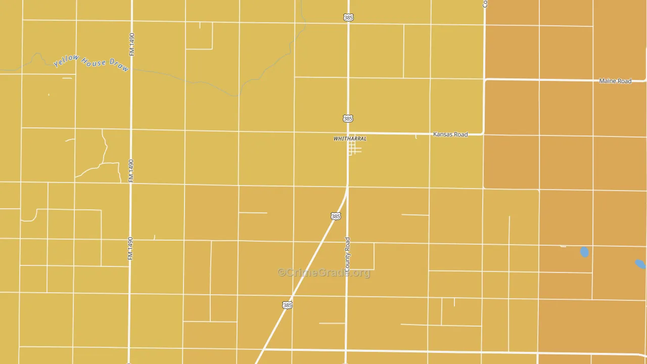Whitharral, TX Map of Vandalism Rates