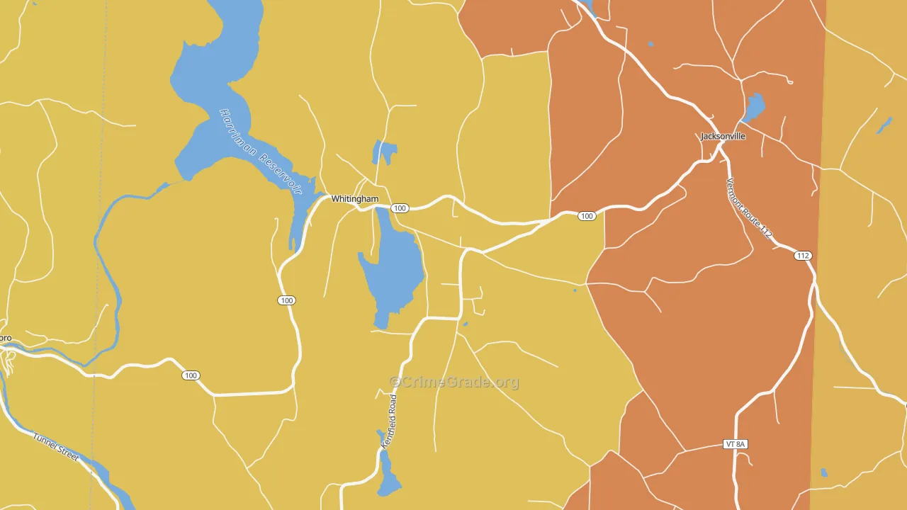 Whitingham, VT Map of Vandalism Rates
