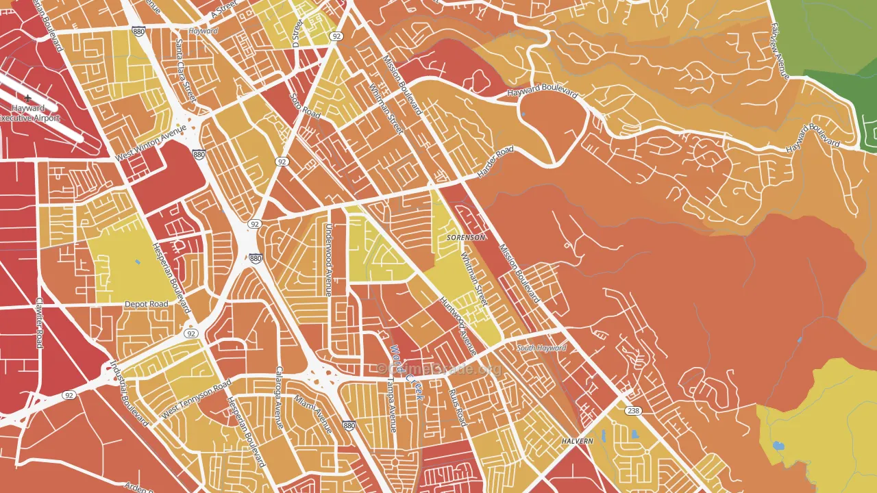 Whitman-Mocine, Hayward, CA Map of Vandalism Rates