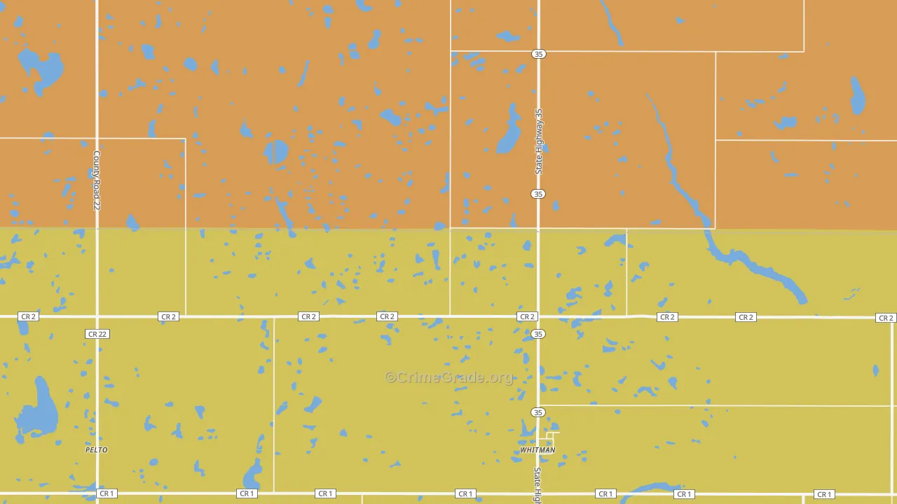 Whitman, ND Map of Vandalism Rates