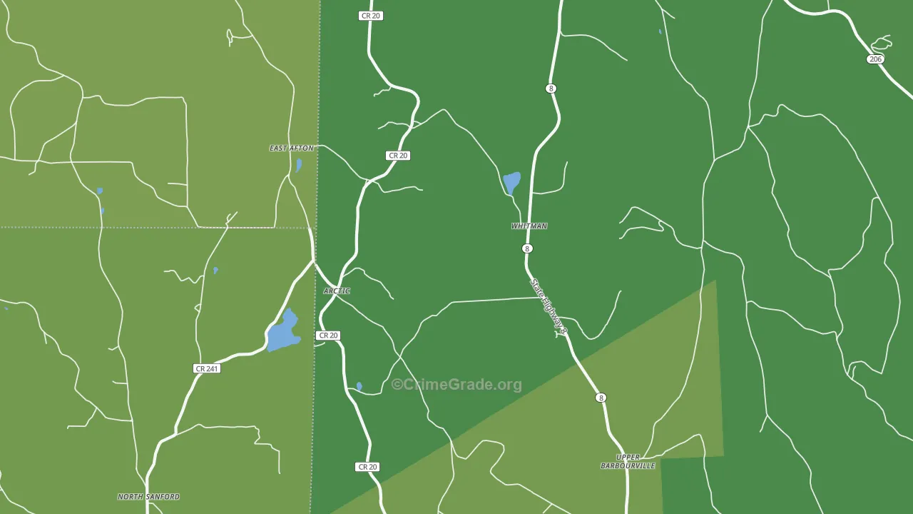 Whitman, NY Map of Vandalism Rates