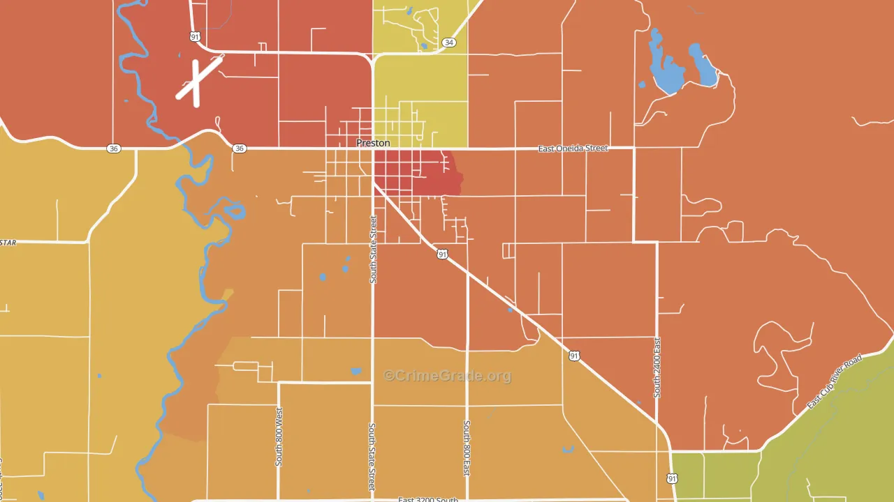 Whitney, ID Map of Vandalism Rates