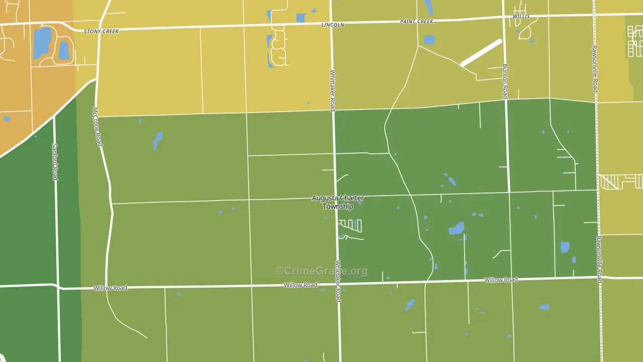 Whittaker, MI Map of Vandalism Rates