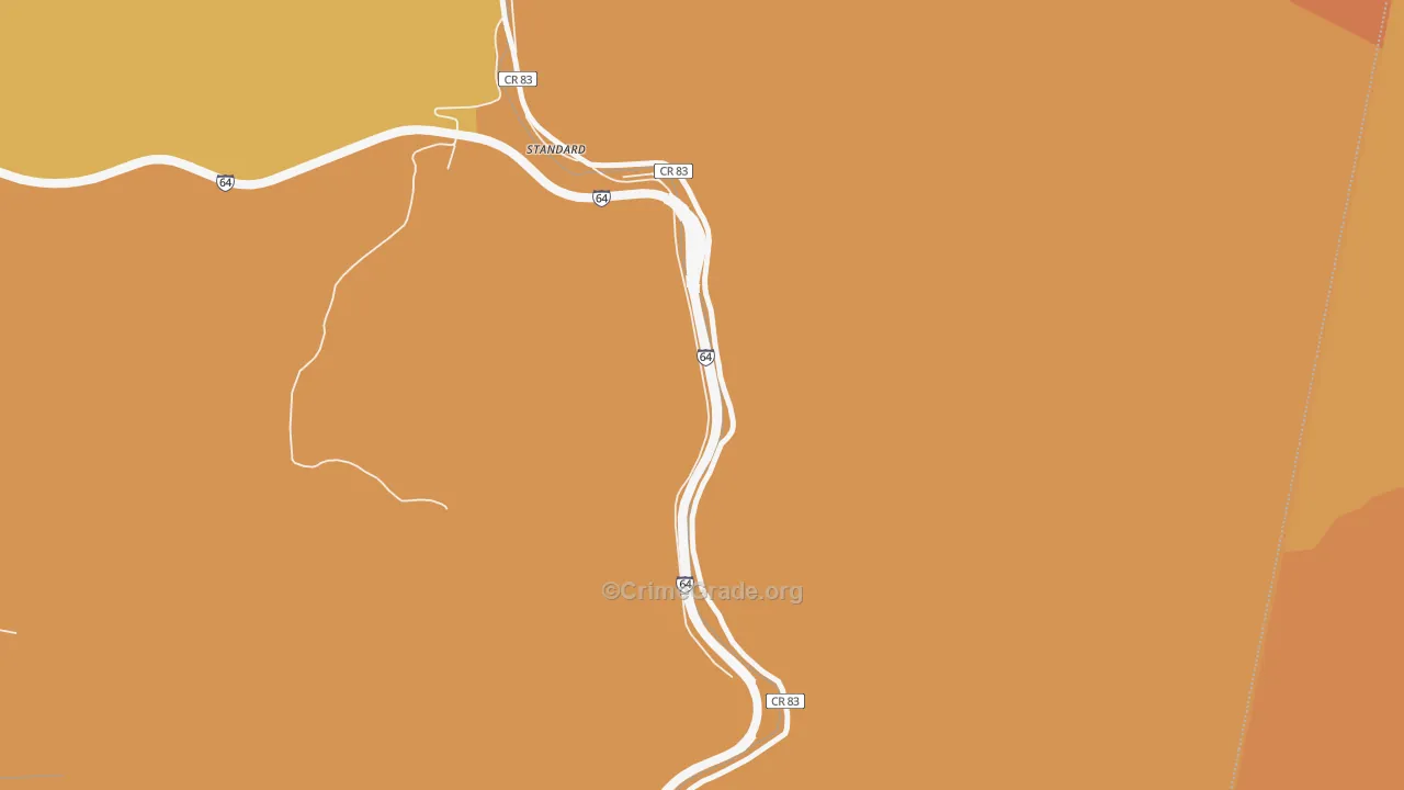 Whittaker, WV Map of Vandalism Rates
