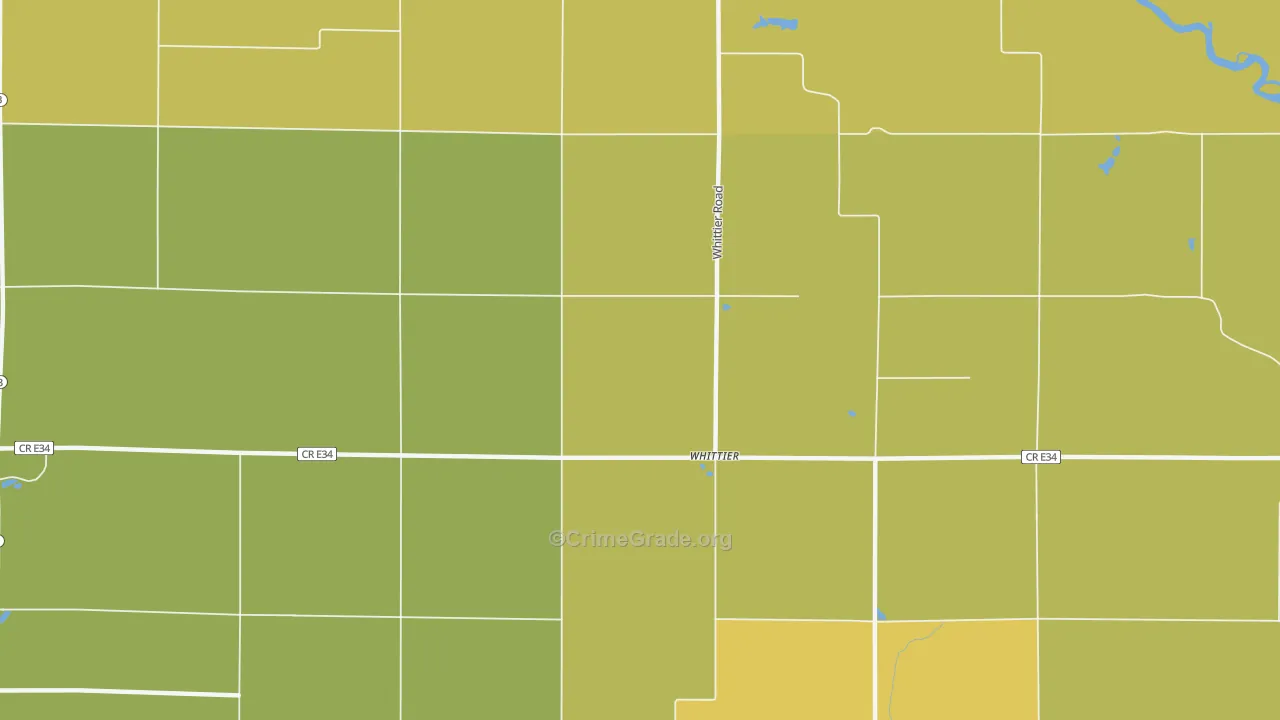 Whittier, IA Map of Vandalism Rates