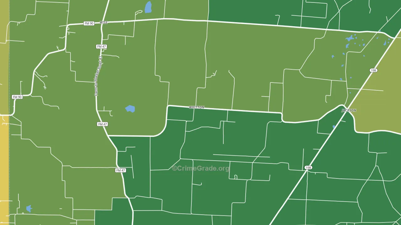 Whitton, TX Map of Vandalism Rates