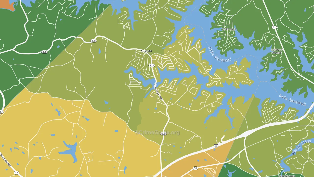 Whitworth, GA Map of Vandalism Rates