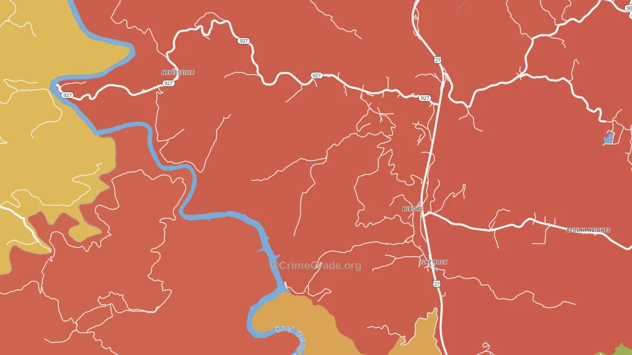 Wiborg, KY Map of Vandalism Rates