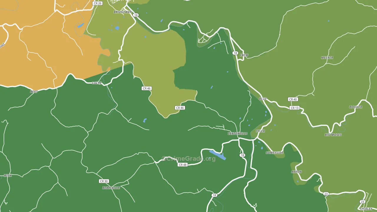 Wick, WV Map of Vandalism Rates