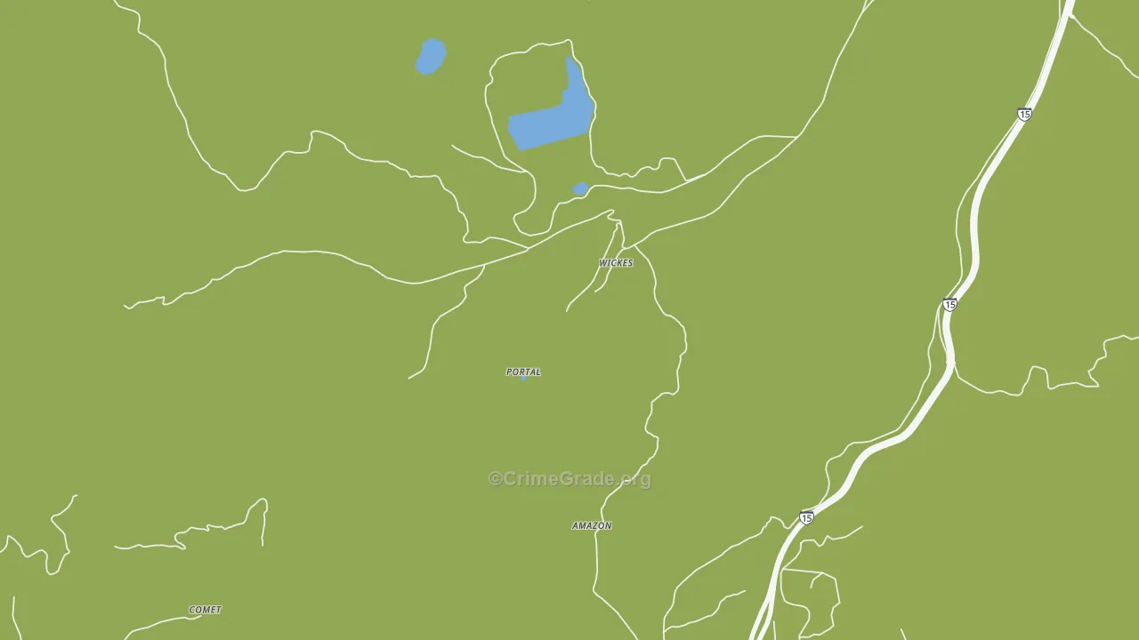 Wickes, MT Map of Vandalism Rates