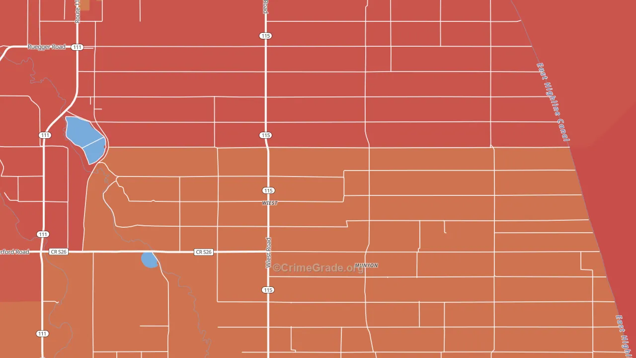 Wiest, CA Map of Vandalism Rates