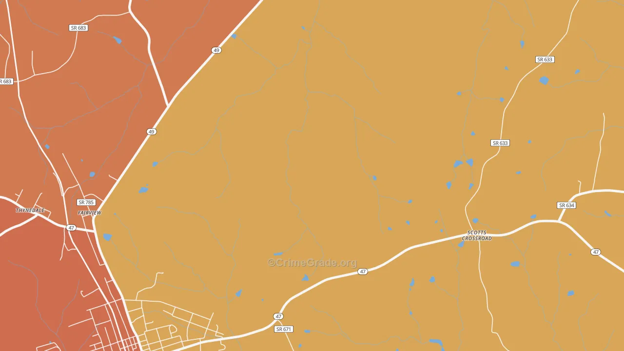 Wightman, VA Map of Vandalism Rates
