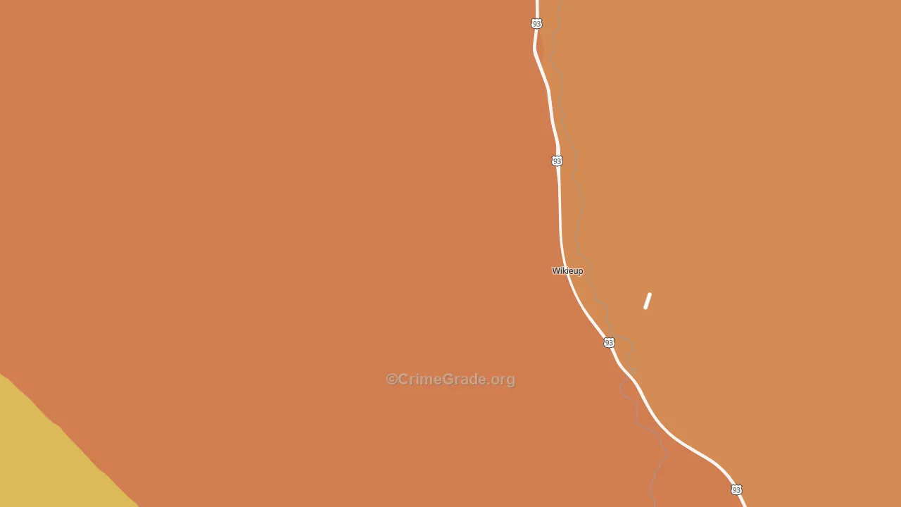 Wikieup, AZ Map of Vandalism Rates