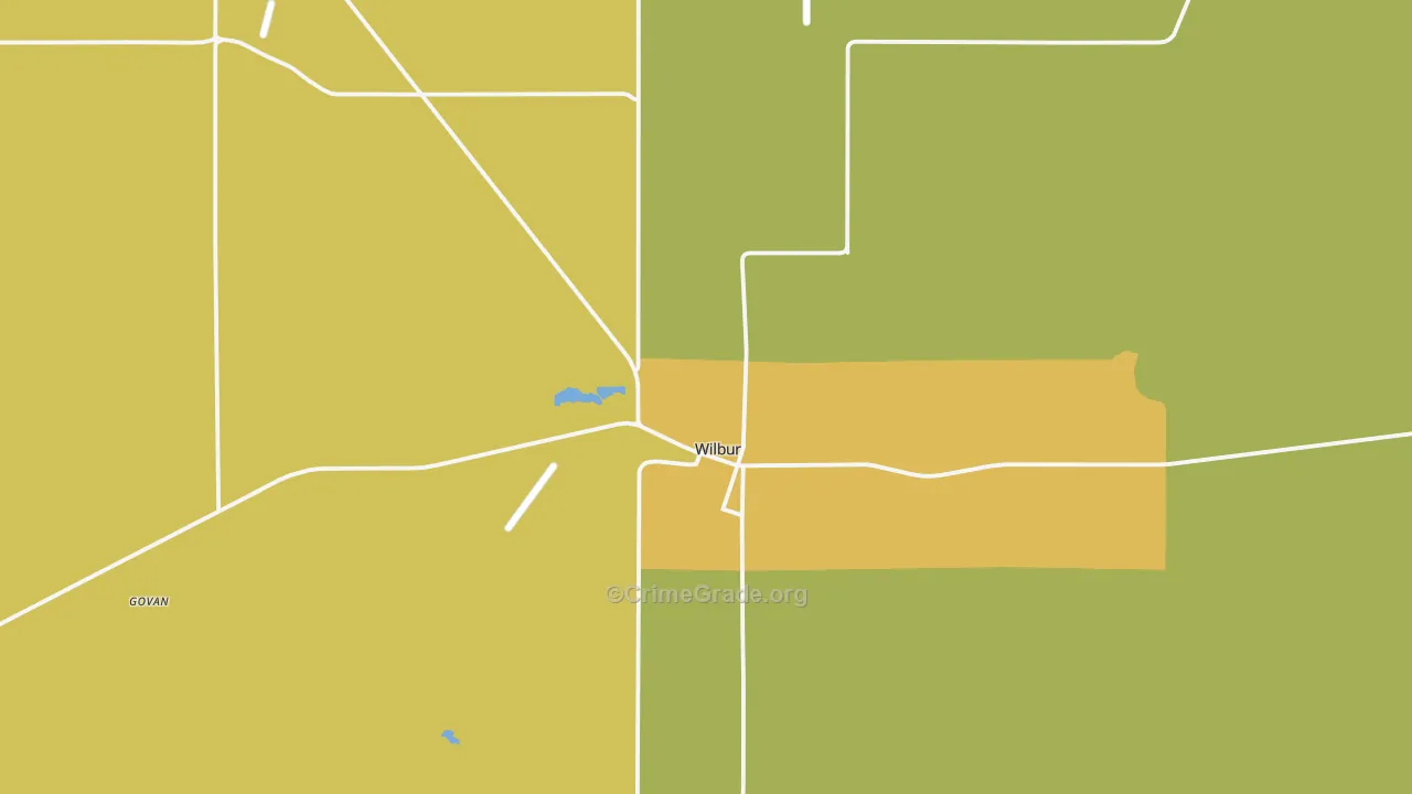 Wilbur, WA Map of Vandalism Rates
