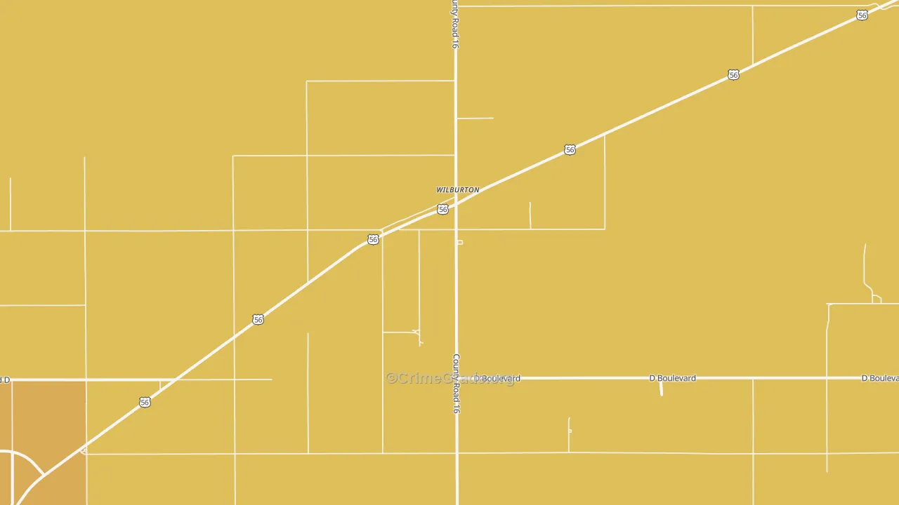 Wilburton, KS Map of Vandalism Rates