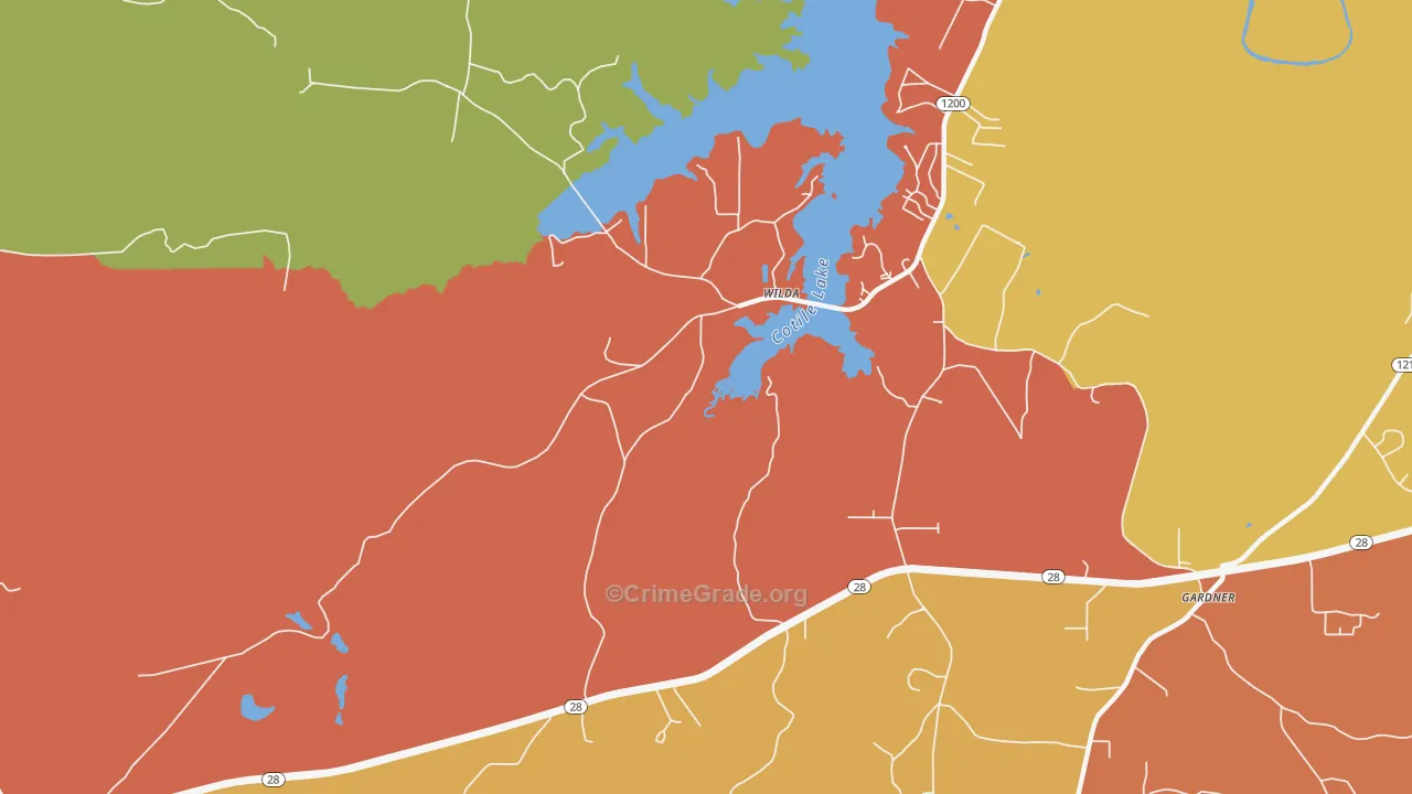 Wilda, LA Map of Vandalism Rates