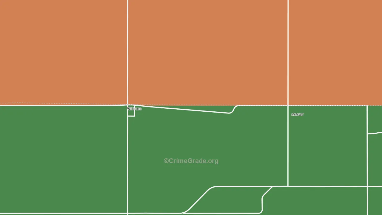Wildrose, ND Map of Vandalism Rates
