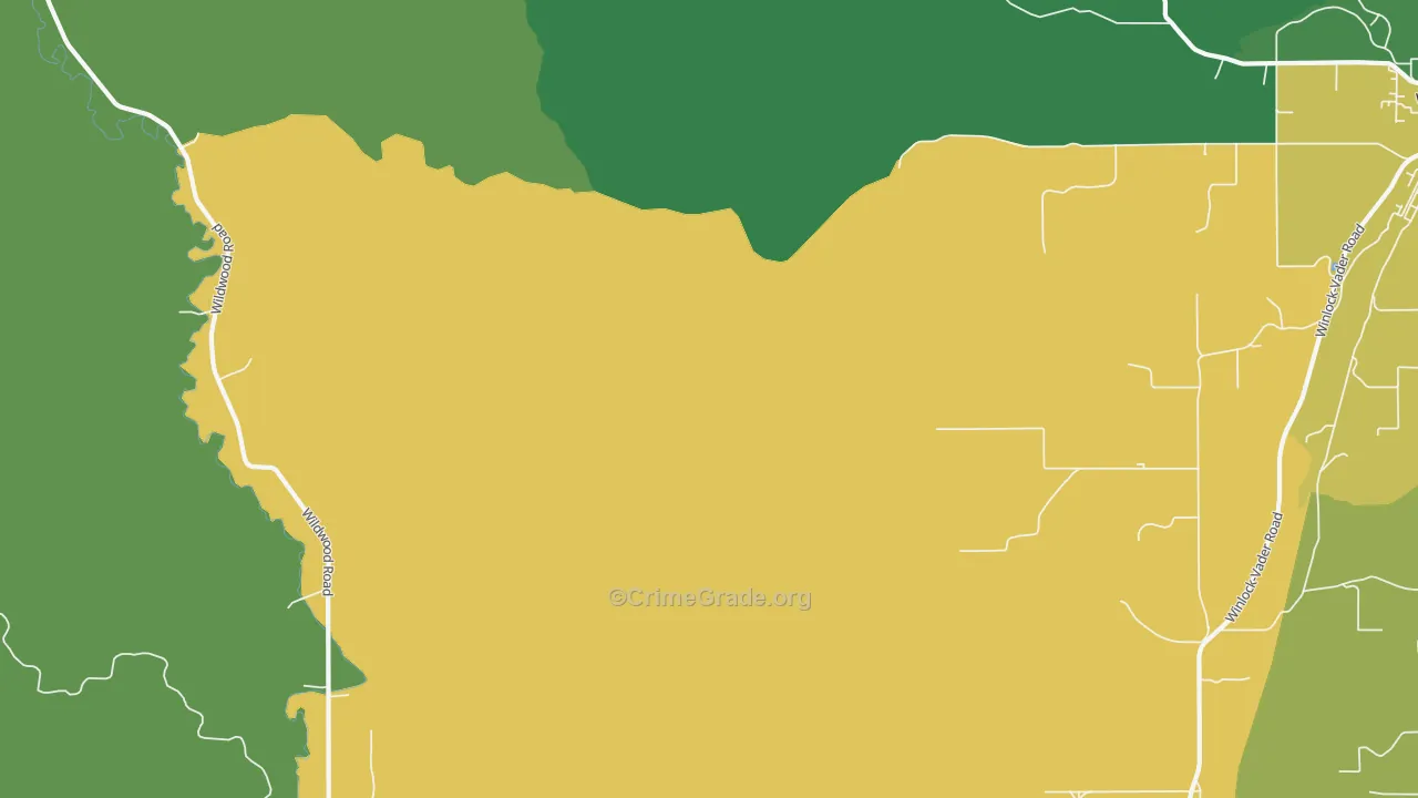 Wildwood, WA Map of Vandalism Rates