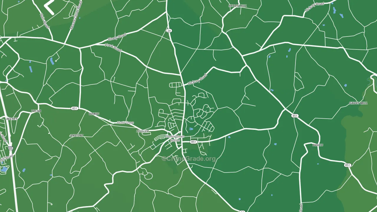 Wiley, PA Map of Vandalism Rates