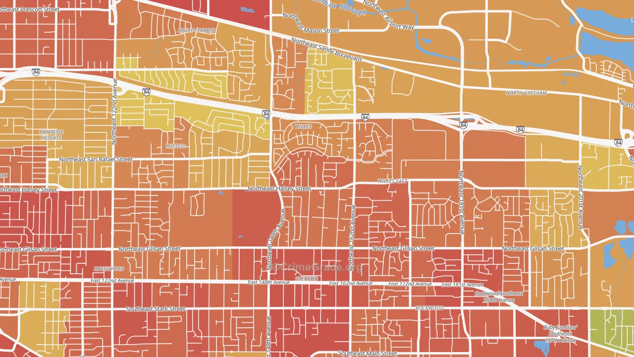 Wilkes, Portland, OR Map of Vandalism Rates