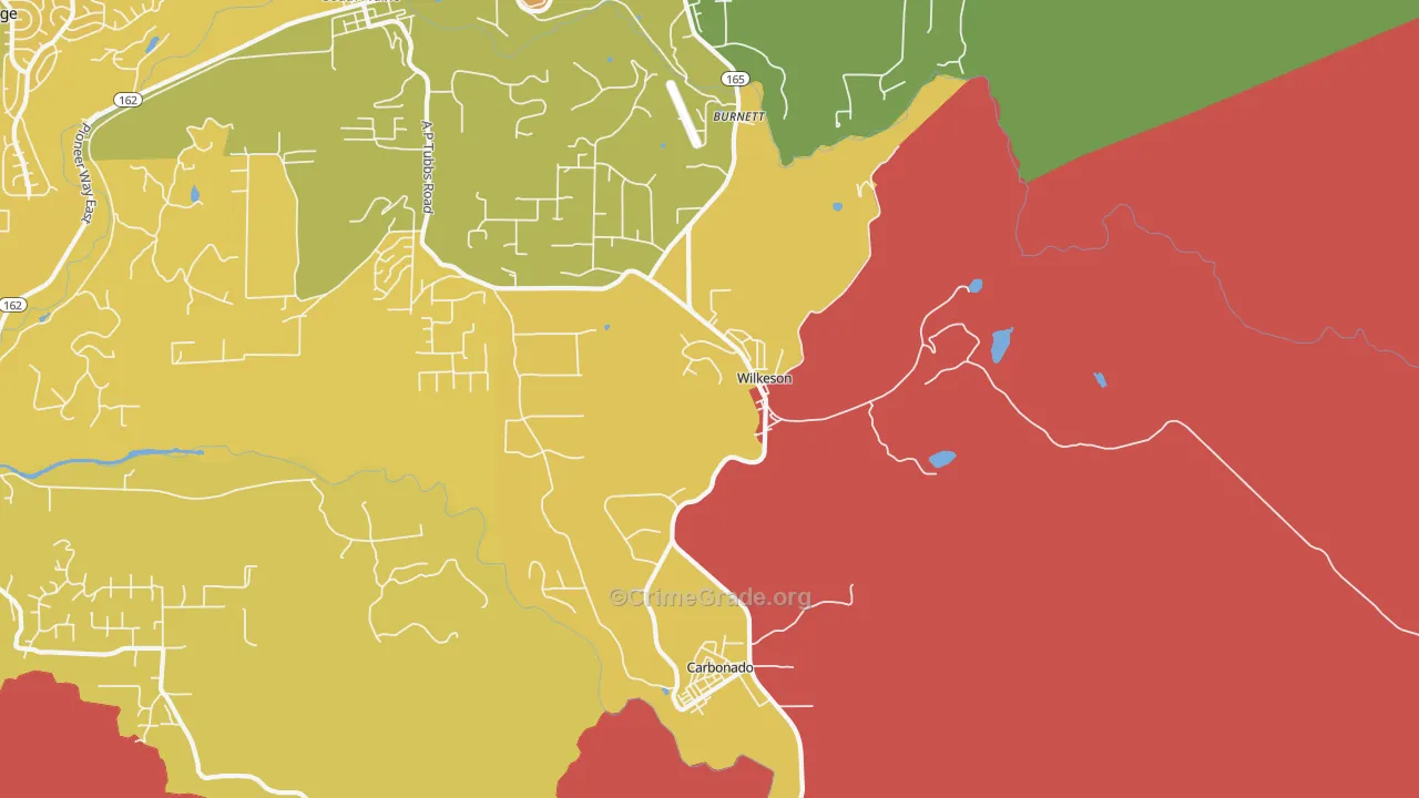 Wilkeson, WA Map of Vandalism Rates