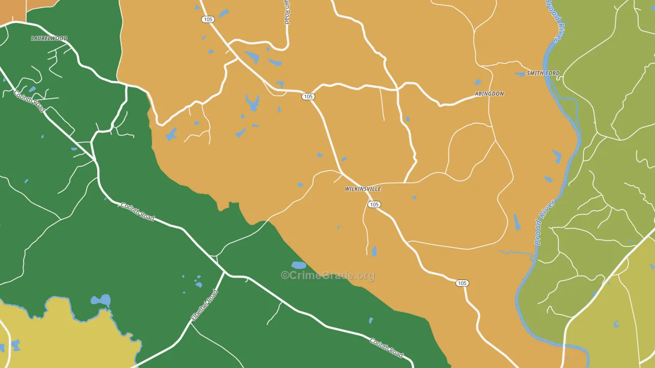 Wilkinsville, SC Map of Vandalism Rates