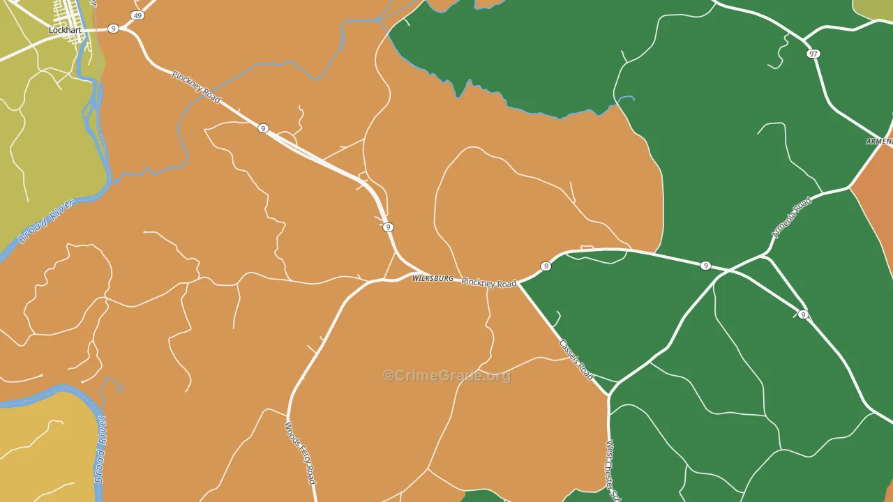 Wilksburg, SC Map of Vandalism Rates
