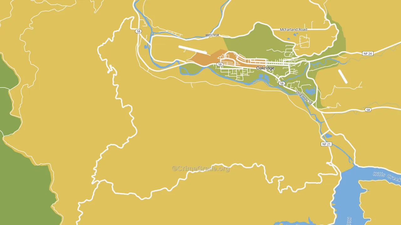 Willamette City, OR Map of Vandalism Rates