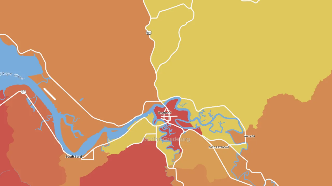 Willapa, WA Map of Vandalism Rates