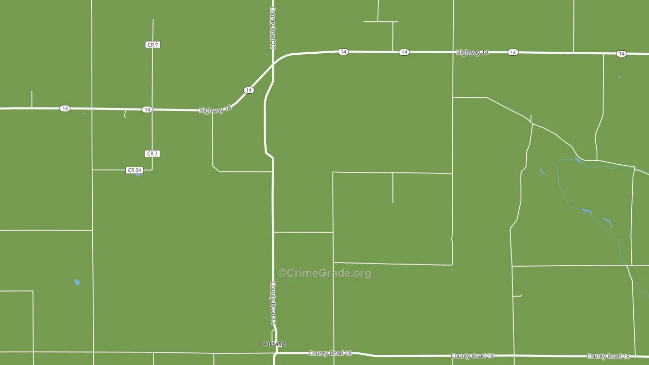Willard, CO Map of Vandalism Rates