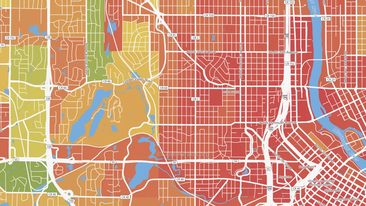 Willard-Hay, Minneapolis, MN Map of Vandalism Rates