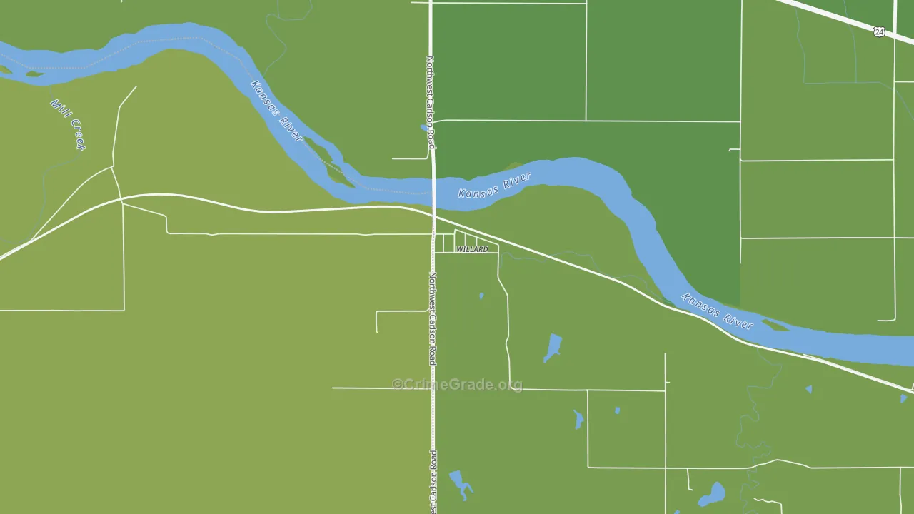Willard, KS Map of Vandalism Rates