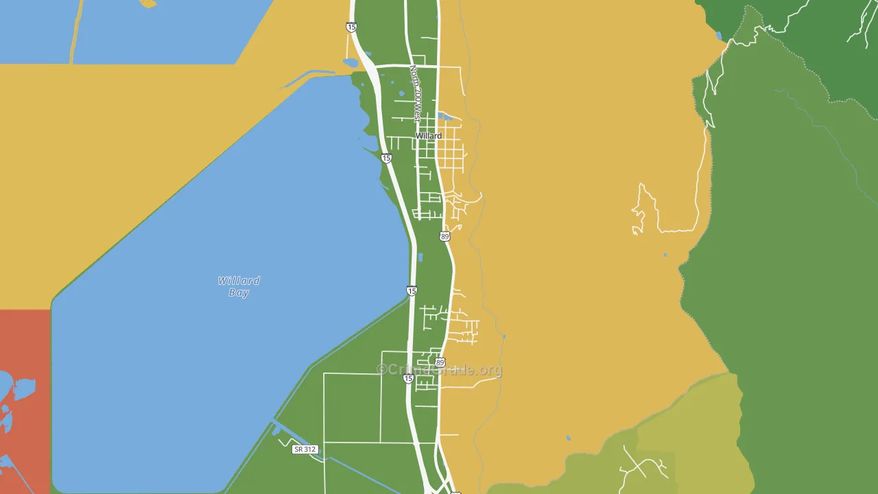 Willard, UT Map of Vandalism Rates